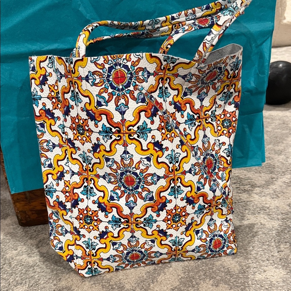 Italian leather tote